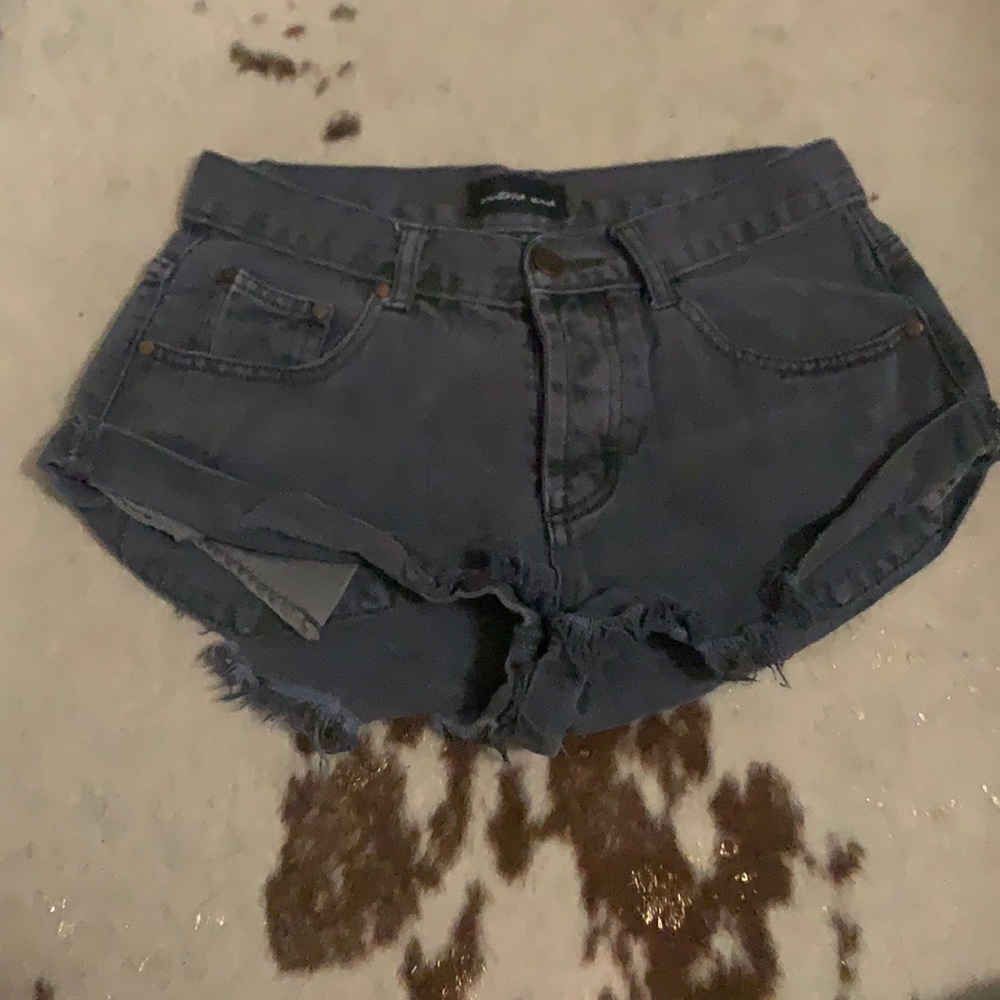 Grey Jean shorts
